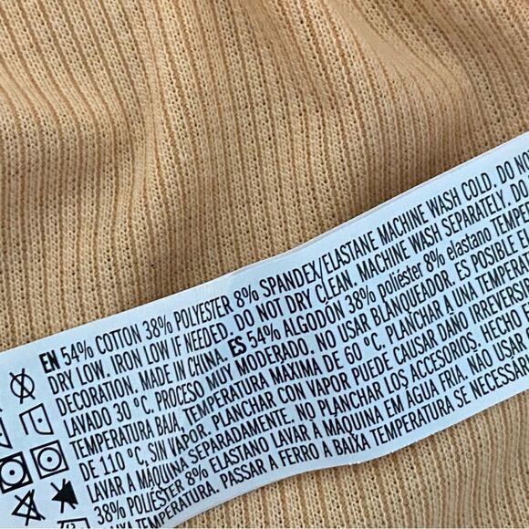 Forever 21 Ribbed Surplice Top Lace Trim Peach Plus 1X - Picture 10 of 11